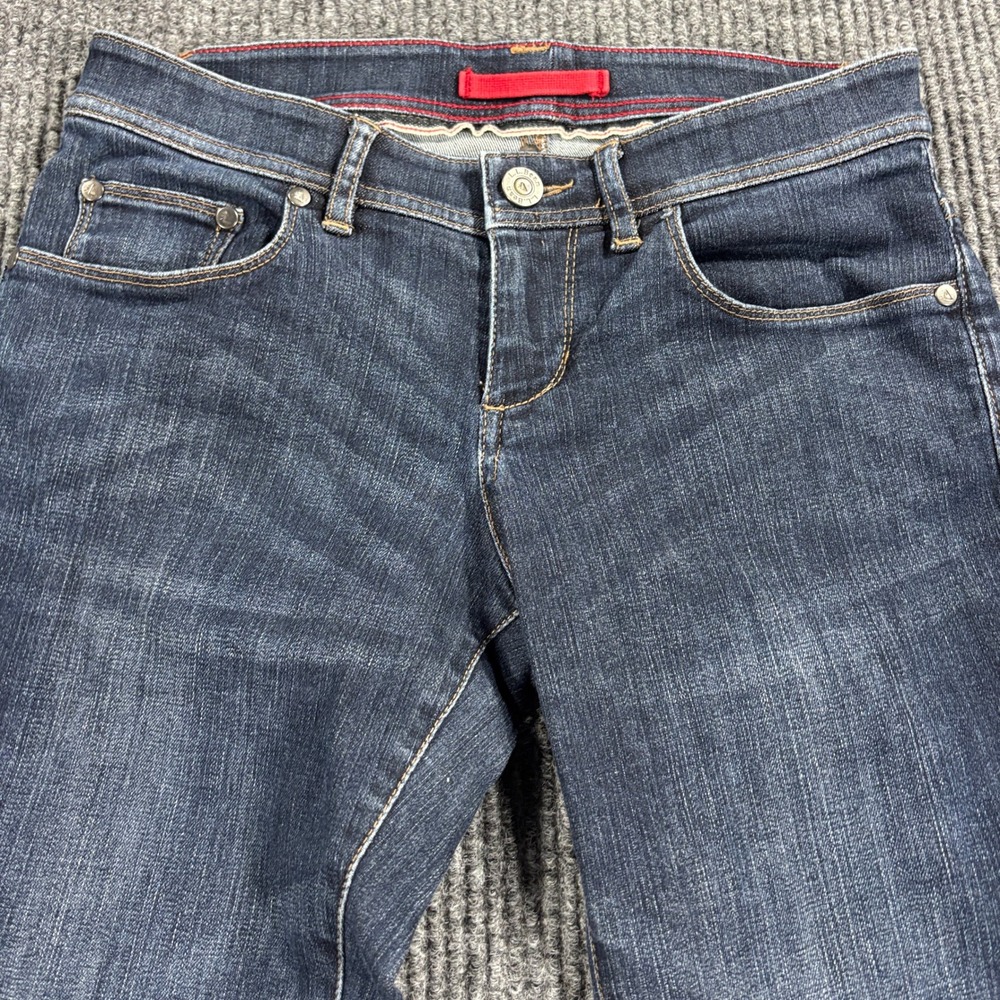L.L.Bean Skinny Jeans Women 2 PET Blue Dark Wash Stretch Denim 503359